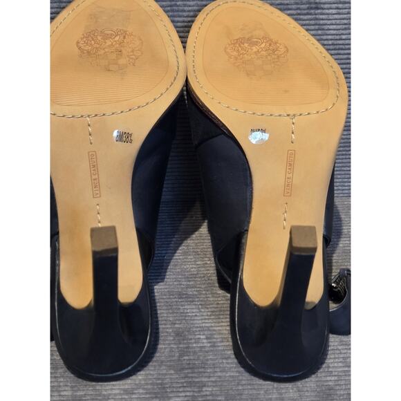 Vince Camuto Women's Leather Sandal Bootie Shoe 8M EU38.5 Navy. Very Good - Picture 11 of 13